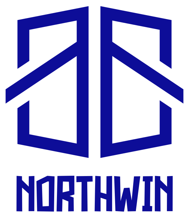 Northwin logo featuring modern door-inspired design in dark blue